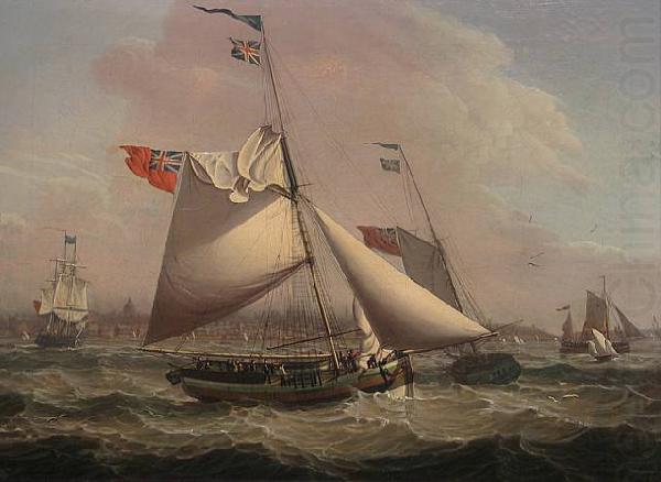 Robert Salmon The First Mail Packet from Liverpool to Glasgow china oil painting image